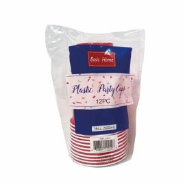 16oz 12CT PP Cups, 2-Tone Red, 9 Gram