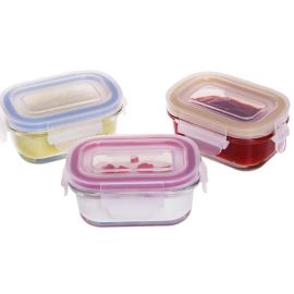  Mini Storeage Rect Glass Set, 4oz