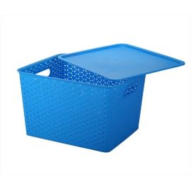 STORAGE BASKET/BIN WITH LID LARGE