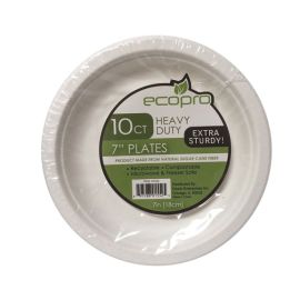 Heavy Duty Sugar Cane Fiber Products - 10CT 7" Plate