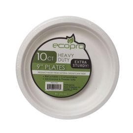 Heavy Duty Sugar Cane Fiber Products - 10CT 9" Plate