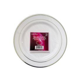 10PC 7.5" Plate, White+Hot Stamp