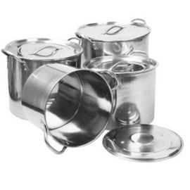 8pc Stainless Steel Stockpot set w/lid 6.5QT-9.17QT-13.5QT-17.5QT