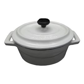PRE-SEASONED CAST IRON  OVAL DUTCH OVEN SMALL  12oz