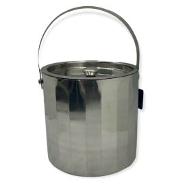 ICE BUCKET S/S D/W SWIRL DESIGN 5QT,W/LID