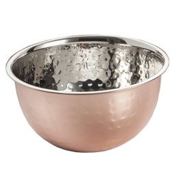 S/S Hammered Copper Plated Bowl 1.5qt / 4"x7"