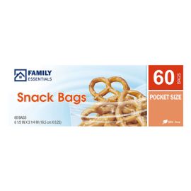 60CT ZIPPER SNACK BAGS