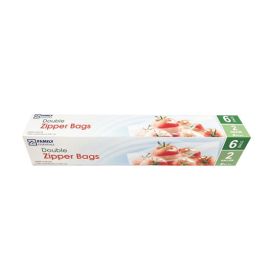 6CT DOUBLE ZIPPER BAGS 2 GALLON