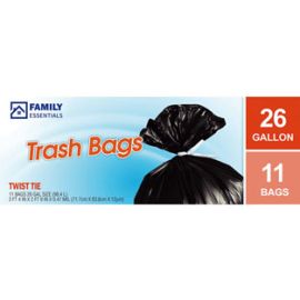 11CT 26GAL TWIST TIE TRASH BAG